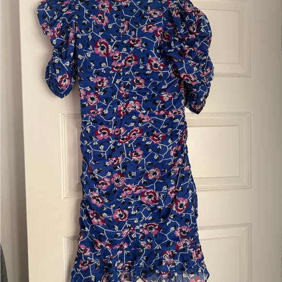 Isabel Marant Floral Blue Dress with Pink Accents - Picture 3 of 3